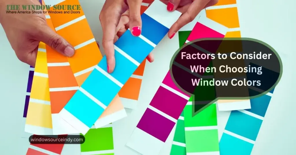 Factors to Consider When Choosing Window Colors